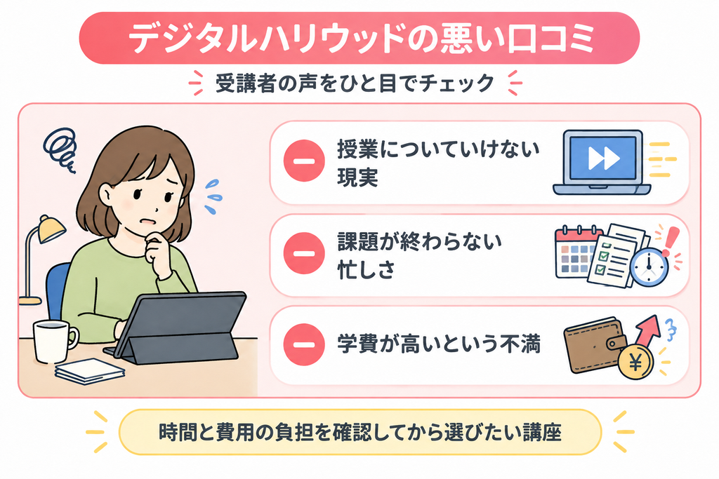 デジハリの悪い評判・口コミ