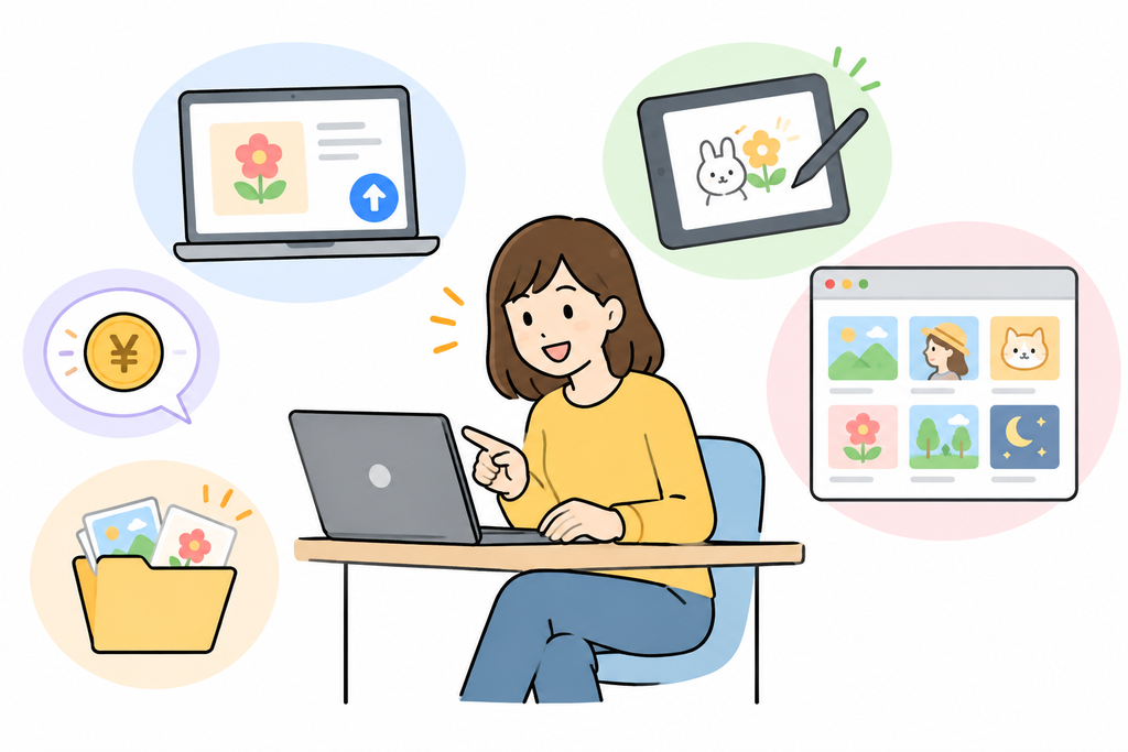 ストックイラストを販売する